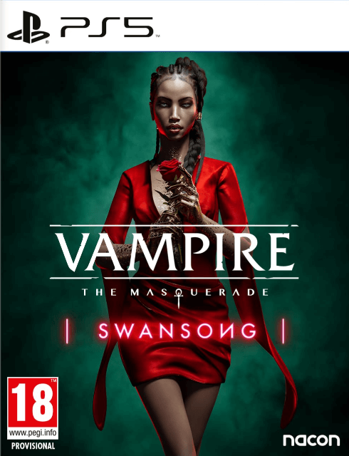 Vampire: The Masquerade Swansong box art for Playstation 5